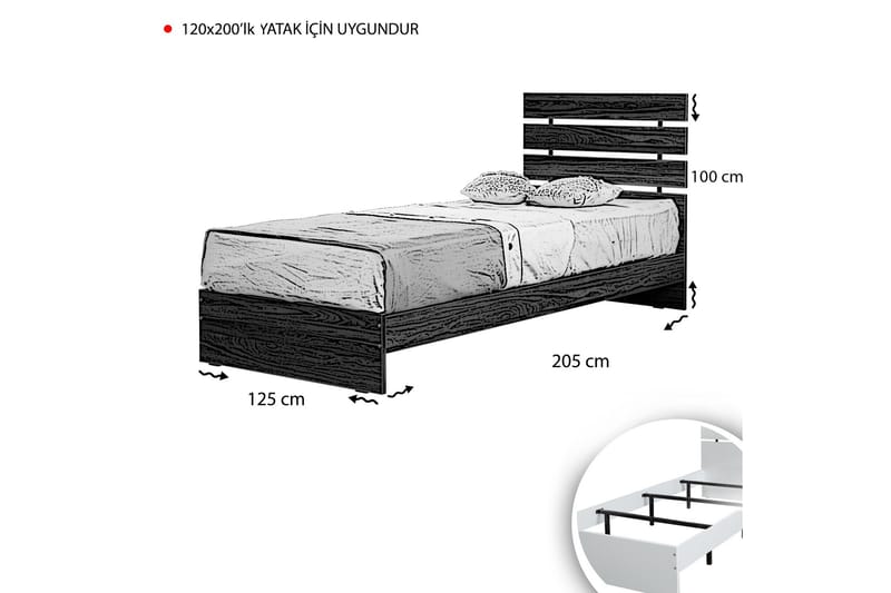Feldene Sängram 120x200 cm - Vit - Sängram & sängstomme