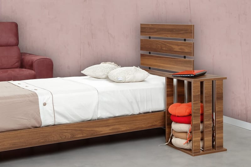 Feldene Sängram 90x200 cm - Valnöt - Möbler - Säng - Sängram & sängstomme