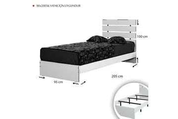 Feldene Sängram 90x200 cm - Valnöt - Möbler - Säng - Sängram & sängstomme