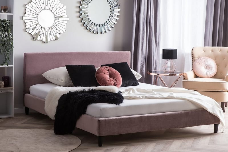 Fitou Dubbelsäng 160200 cm - Rosa - Möbler - Säng - Sängram & sängstomme