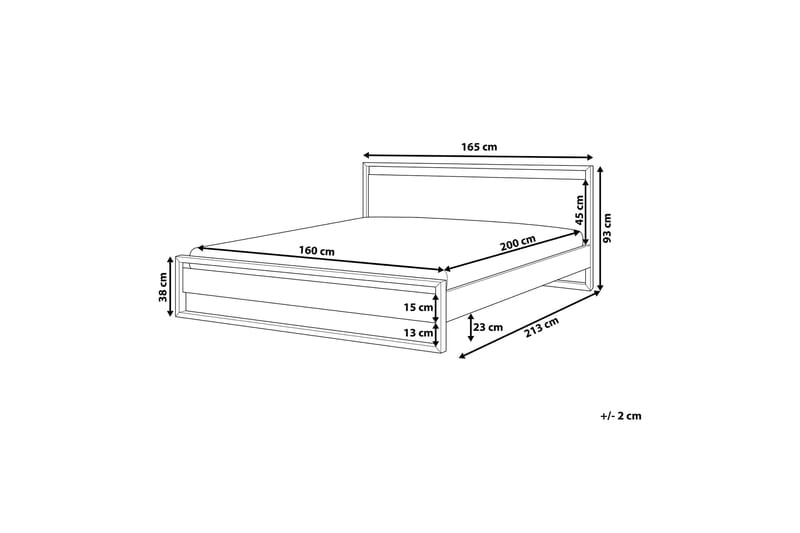 Giulia Dubbelsäng 160|200 cm - Tr ä/Natur - Möbler - Säng - Sängram & sängstomme