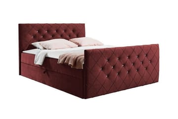 Hattie Komplett Sängpaket med Förvaring 160x200 cm med Sänggavel + Bäddmadrass - Röd - Möbler - Säng - Sängram & sängstomme