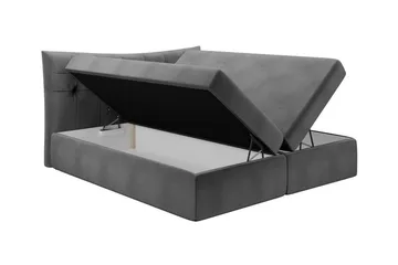 Hayton Komplett Sängpaket 120x200 cm i Tyg med Förvaring + Sänggavel + Bäddmadrass - Gul - Möbler - Säng - Sängram & sängstomme