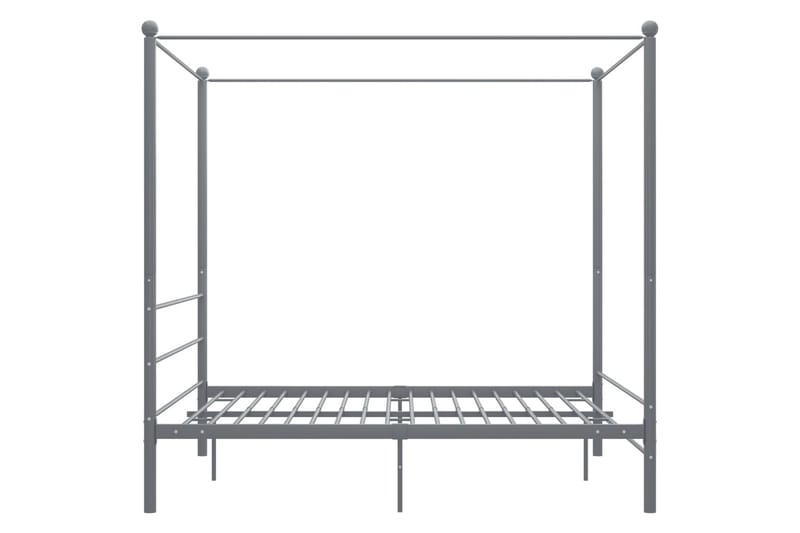 Himmelsäng grå metall 160x200 cm - Grå - Möbler - Säng - Sängram & sängstomme