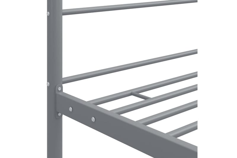 Himmelsäng grå metall 200x200 cm - Grå - Möbler - Säng - Sängram & sängstomme