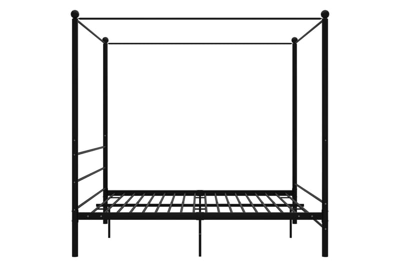 Himmelsäng svart metall 200x200 cm - Svart - Sängram & sängstomme