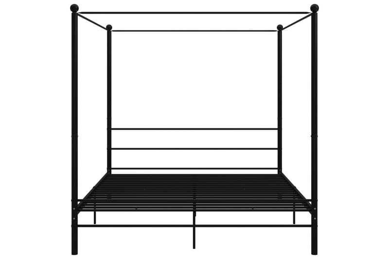 Himmelsäng svart metall 200x200 cm - Svart - Möbler - Säng - Sängram & sängstomme