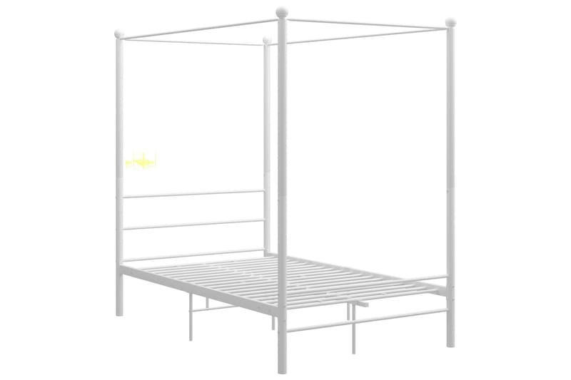 Himmelsäng vit metall 140x200 cm - Vit - Möbler - Säng - Sängram & sängstomme