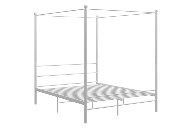 Himmelsäng vit metall 160x200 cm - Vit - Möbler - Säng - Sängram & sängstomme