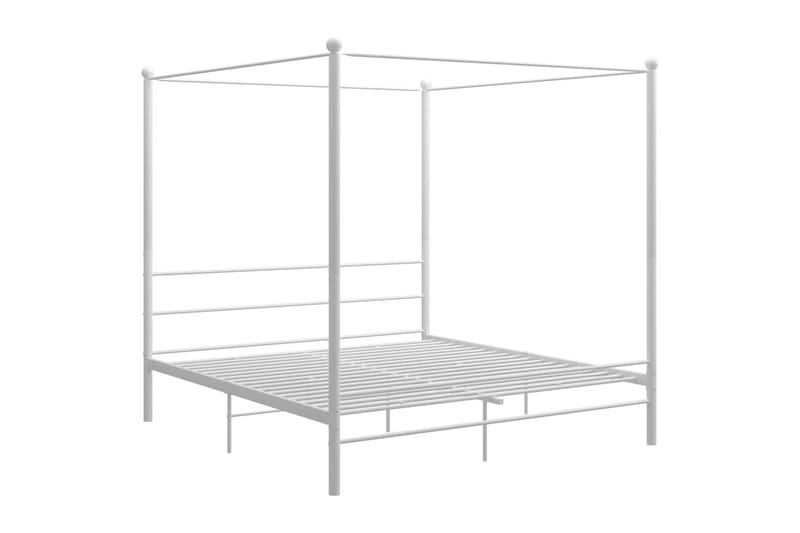 Himmelsäng vit metall 180x200 cm - Vit - Möbler - Säng - Sängram & sängstomme
