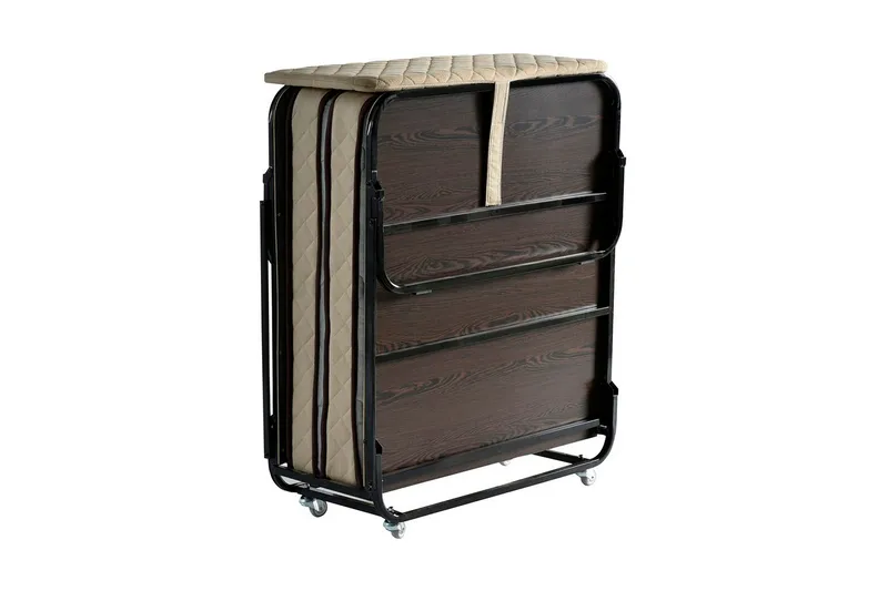 Hopfällbar Sängram 90x200 cm - Vit/Svart - Möbler - Säng - Sängram & sängstomme