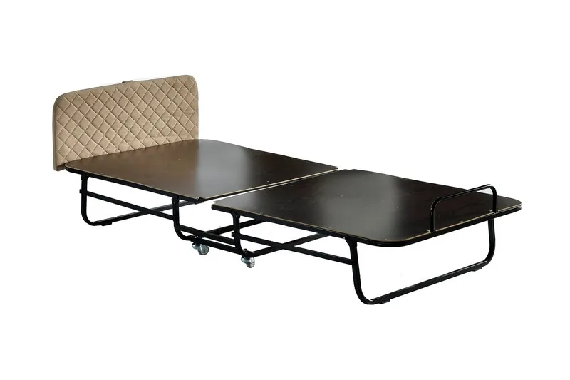 Hopfällbar Sängram 90x200 cm - Vit/Svart - Möbler - Säng - Sängram & sängstomme