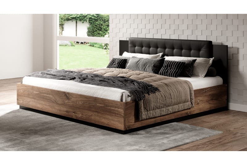 Joannie Kontinentalsäng 180x205 cm, Mörkbrun