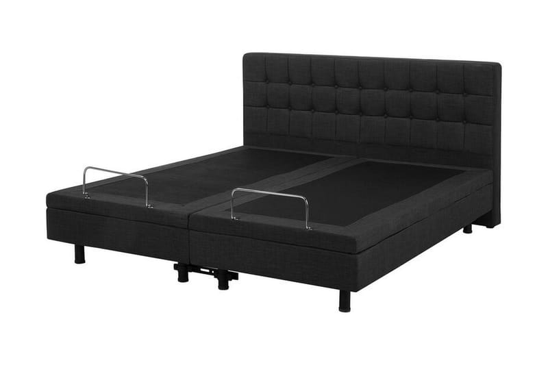 Kabbebo Komplett Sängpaket – Dubbelsäng 160x200 cm i Tyg med Sänggavel + Bäddmadrass - Grå - Möbler - Säng - Sängram & sängstomme