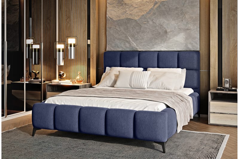 Kamble Sängram med Förvaring 160x200 cm - Blå - Möbler - Säng - Sängram & sängstomme