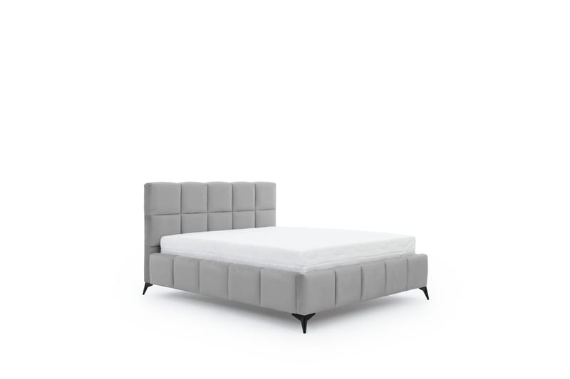 Kamble Sängram med Förvaring 160x200 cm - Ljusgrå - Möbler - Säng - Sängram & sängstomme