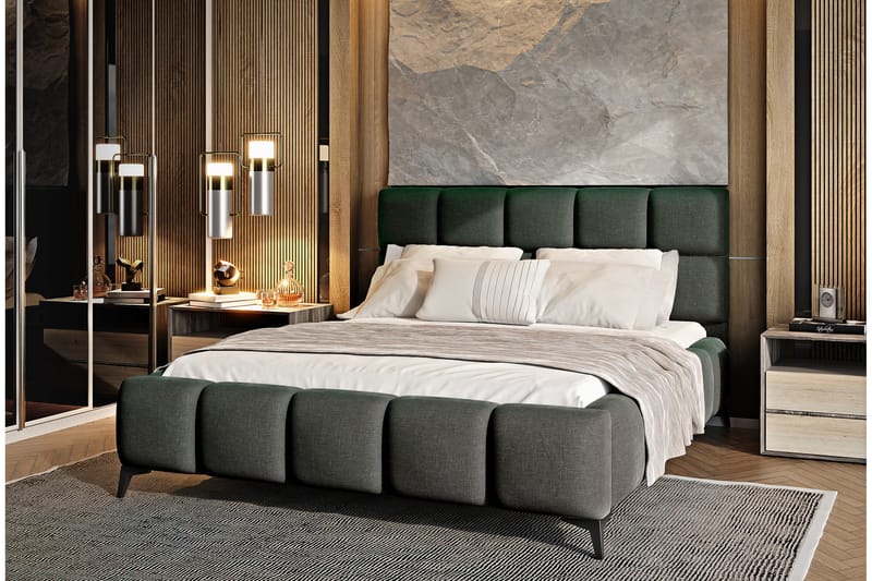 Kamble Sängram med Förvaring 160x200 cm - Mörkgrå - Möbler - Säng - Sängram & sängstomme