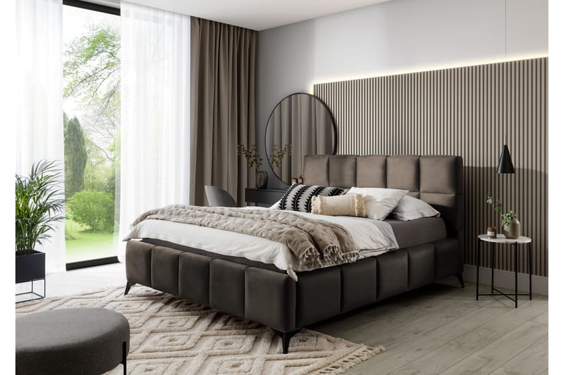 Kamble Sängram med Förvaring 180x200 cm - Brun - Möbler - Säng - Sängram & sängstomme
