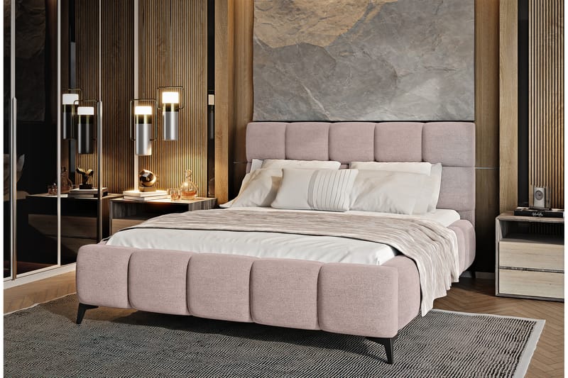 Kamble Sängram med Förvaring 180x200 cm - Ljusrosa - Möbler - Säng - Sängram & sängstomme