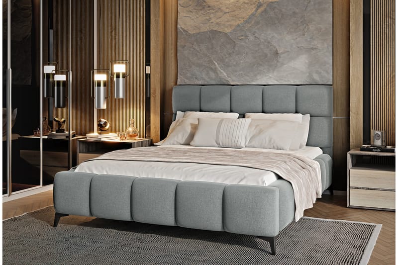 Kamble Sängram med Förvaring 180x200 cm - Mörkgrå - Möbler - Säng - Sängram & sängstomme