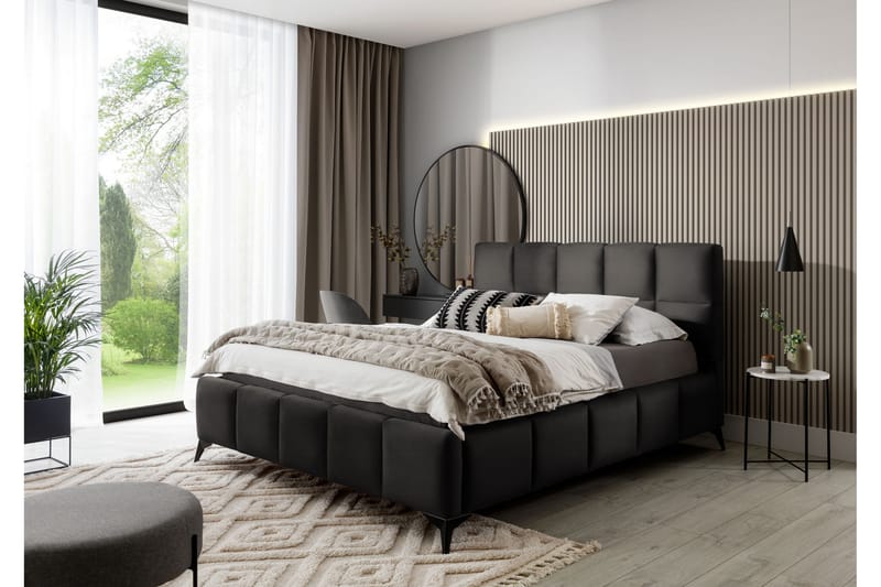 Kamble Sängram med Förvaring 180x200 cm - Mörkgrå - Möbler - Säng - Sängram & sängstomme