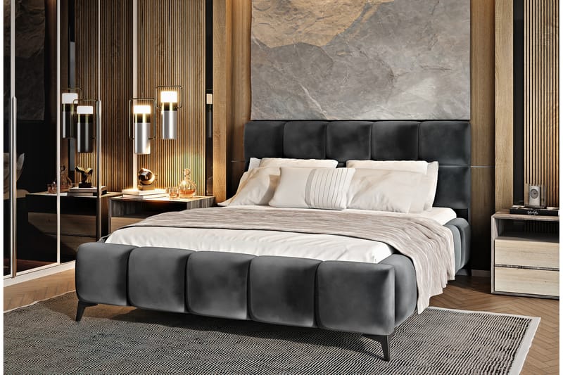 Kamble Sängram med Förvaring 180x200 cm - Mörkgrå - Möbler - Säng - Sängram & sängstomme