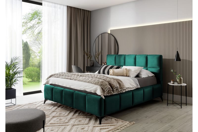 Kamble Sängram med Förvaring 180x200 cm - Turkos - Möbler - Säng - Sängram & sängstomme