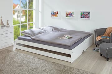 Kaulana Sängram 90x200 cm - Vit - Möbler - Säng - Sängram & sängstomme