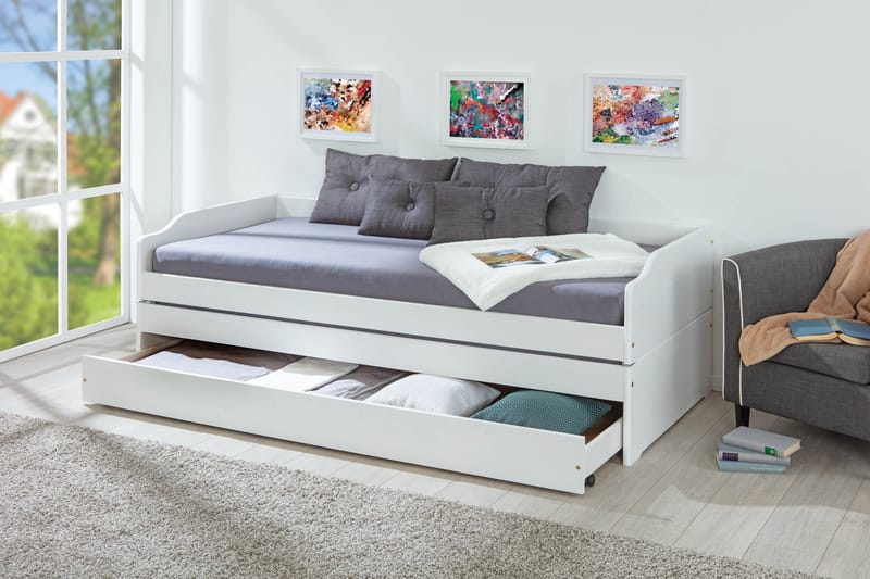 Kaulana Sängram 90x200 cm - Vit - Möbler - Säng - Sängram & sängstomme