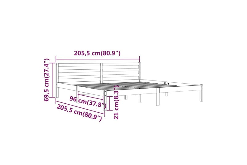 Kiyomi Sängram 200x200 cm - Grå - Möbler - Säng - Sängram & sängstomme