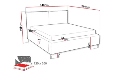 Knocklong Sängram 120x200 cm - Möbler - Säng - Sängram & sängstomme