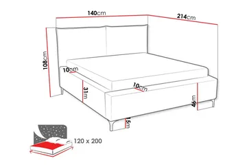 Knocklong Sängram 120x200 cm - Möbler - Säng - Sängram & sängstomme