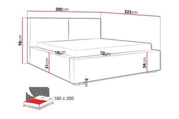 Knocklong Sängram 180x200 cm - Möbler - Säng - Sängram & sängstomme