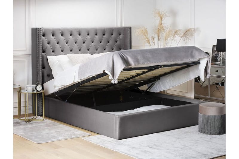 Kymmen Dubbelsäng 160x200 cm - Grå - Möbler - Säng - Sängram & sängstomme