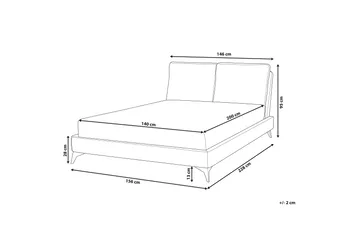 Lambes Dubbelsäng 140x200 - Beige - Möbler - Säng - Sängram & sängstomme