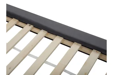 Lannion Rektangulär Sängram 180x200 cm i Sammet med Sänggavel - Grå - Möbler - Säng - Sängram & sängstomme