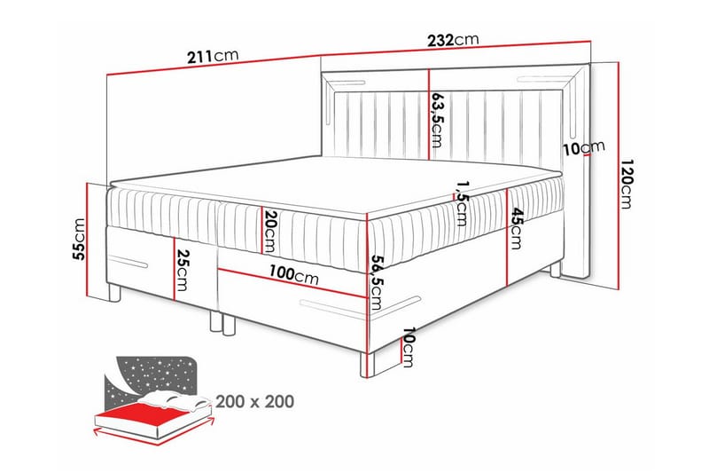Lillsel Sängram 200x200 cm - Möbler - Säng - Sängram & sängstomme