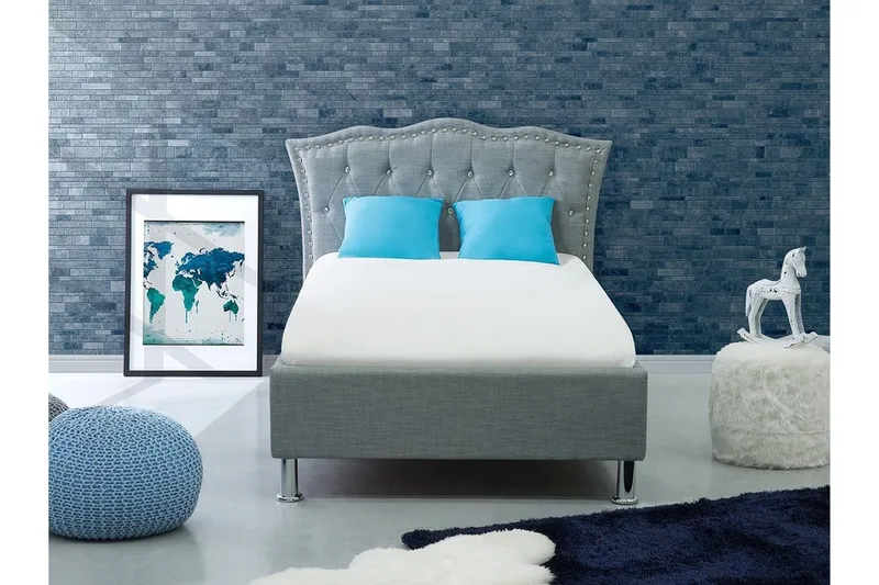 Metz Dubbelsäng 90|200 cm, Grå