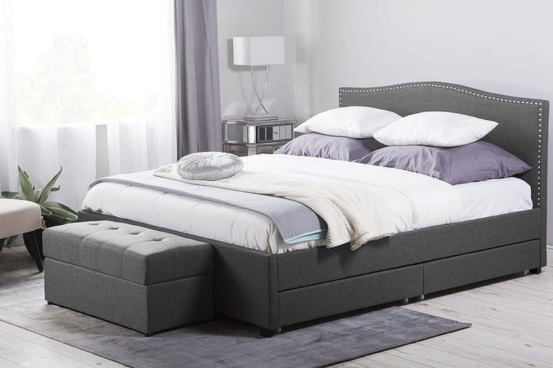 Montpellier Dubbelsäng 160 | 200 cm - Grå - Möbler - Säng - Sängram & sängstomme