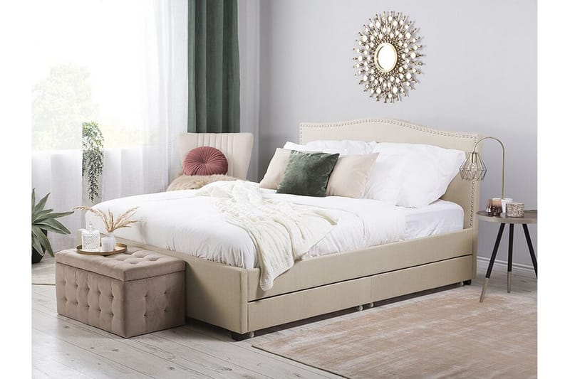 Montpellier Dubbelsäng 160|200 cm - Beige - Möbler - Säng - Sängram & sängstomme