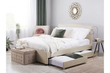 Montpellier Dubbelsäng 160|200 cm - Beige - Möbler - Säng - Sängram & sängstomme