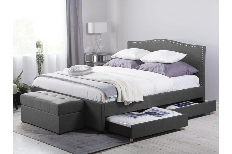 Montpellier Dubbelsäng 180|200 cm - Grå - Möbler - Säng - Sängram & sängstomme