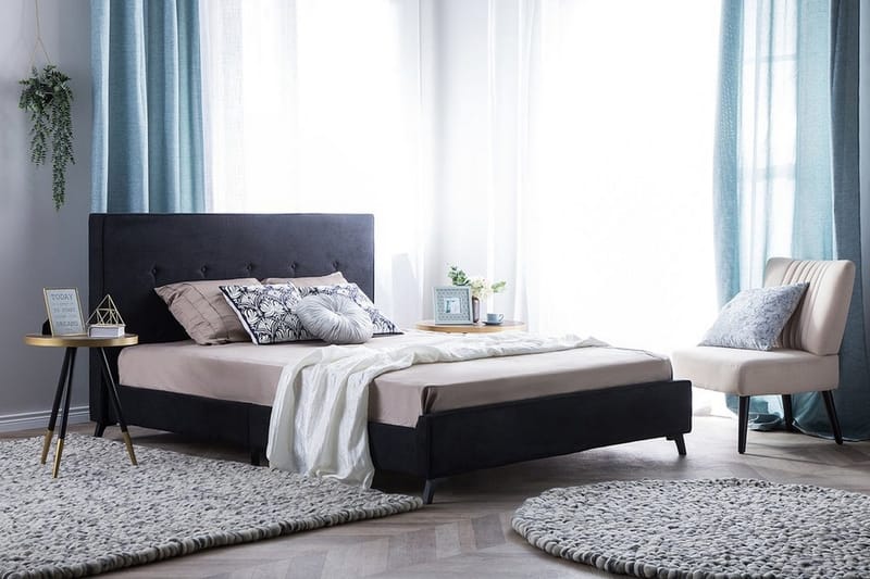 Nattaro Dubbelsäng 140x200cm - Svart - Möbler - Säng - Sängram & sängstomme