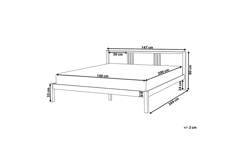 Newbegin Sängram 140x200 Vit Vit - Vit - Möbler - Säng - Sängram & sängstomme
