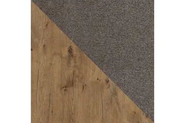 Oberting Komplett Sängpaket 200x200 cm i Tyg med Förvaring och Sänggavel + Bäddmadrass - Brun - Möbler - Säng - Sängram & sängstomme