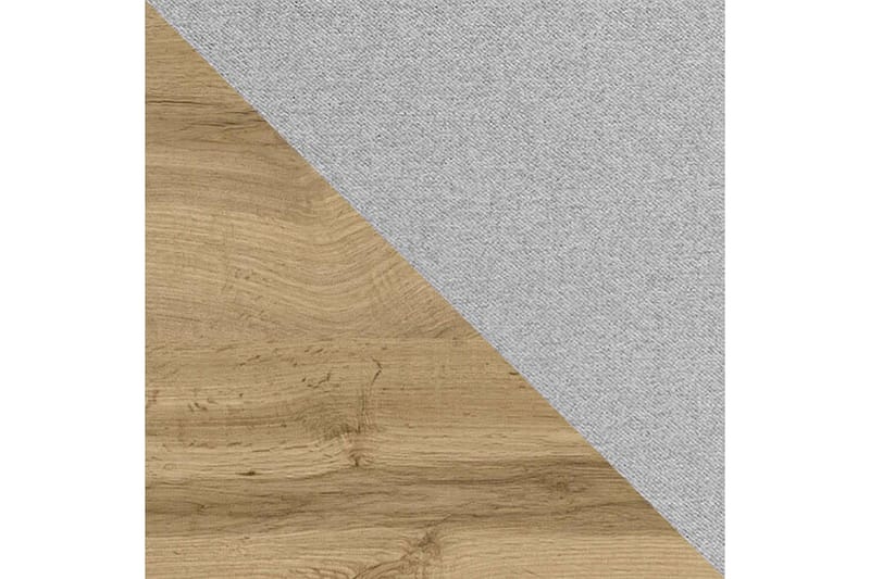 Oberting Komplett Sängpaket 200x200 cm i Tyg med Förvaring och Sänggavel + Bäddmadrass - Ljusgrå - Möbler - Säng - Sängram & sängstomme
