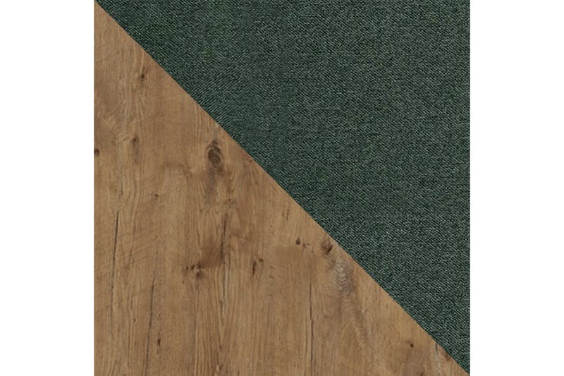 Oberting Komplett Sängpaket 200x200 cm i Tyg med Förvaring och Sänggavel + Bäddmadrass - Mörkgrön - Möbler - Säng - Sängram & sängstomme