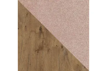 Oberting Komplett Sängpaket 200x200 cm i Tyg med Förvaring och Sänggavel + Bäddmadrass - Rosa - Möbler - Säng - Sängram & sängstomme