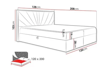 Oberting Sängram 120x200 cm - Möbler - Säng - Sängram & sängstomme