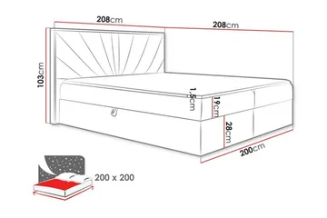 Oberting Sängram 200x200 cm - Möbler - Säng - Sängram & sängstomme
